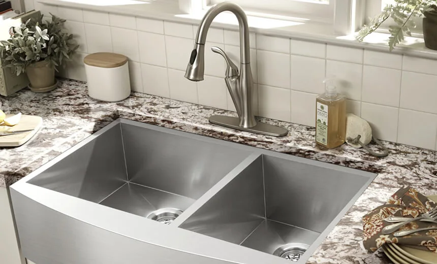 farmhouse apron sink stainless