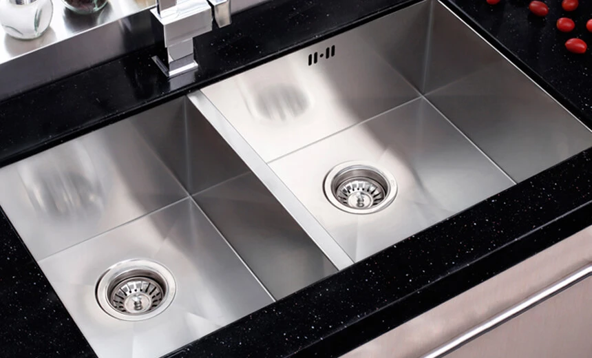 stainless steel 2 bowl kitchen sink