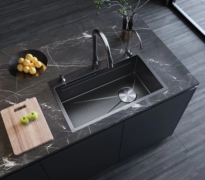 stainless steel waterfall sink