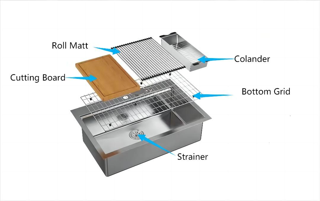 33 Inch Undermount Workstation Sink