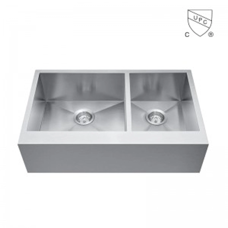 ผ้ากันเปื้อนตรง33นิ้ว front 6040 Double Bowl farmhouse SINK